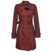 Pre-owned Cotton outerwear Burberry Vintage , Red , Dames