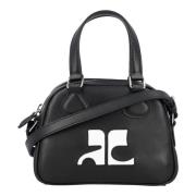 Leren Mini Bowlingtas Courrèges , Black , Dames