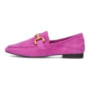Paarse Loafer met Gouden Detail Bibi Lou , Purple , Dames