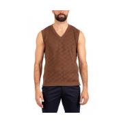 Heren Vest Stijlvolle Collectie Daniele Alessandrini , Brown , Heren