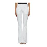 Stretch katoenen broek Dondup , White , Dames