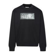Katoenen Sweatshirt met Grafische Print MM6 Maison Margiela , Black , ...