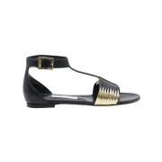 Leather flats Jimmy Choo , Black , Dames