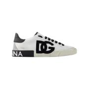 Leather sneakers Dolce & Gabbana , White , Heren