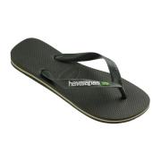 Zwarte Brasil slippers voor mannen en vrouwen Havaianas , Green , Here...