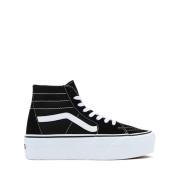 Zwart/Wit Tapered Skate Schoenen Vans , Black , Unisex