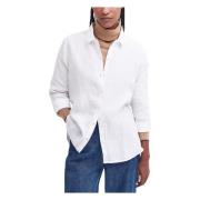 Linnen Marine Shirt Barbour , White , Dames