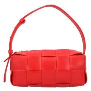 Leather shoulder-bags Bottega Veneta , Red , Dames