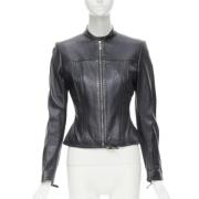 Pre-owned Leather outerwear Gucci Vintage , Black , Dames