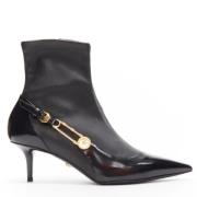 Pre-owned Leather boots Versace Pre-owned , Black , Dames