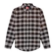 Checked shirt in dégradé flannel Diesel , Multicolor , Heren