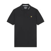 Tech Kraag Logo Polo Shirt Lyle & Scott , Black , Heren