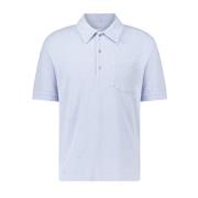 Terry Polo Shirt Closed , Blue , Heren
