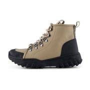 Stijlvolle leren veterschoen Woden , Beige , Dames