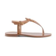 Tropische Print Leren Sandalen Dee Ocleppo , Brown , Dames