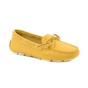 Gele Leren Loafer met Strik Detail Dee Ocleppo , Yellow , Dames