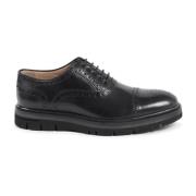 Zwarte Leren Brogue Schoenen Dee Ocleppo , Black , Heren