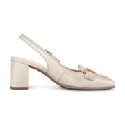 Beige Elegant Platte Sandalen Gabor , Beige , Dames