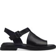 Zwarte platte sandalen voor vrouwen Marco Tozzi , Black , Dames