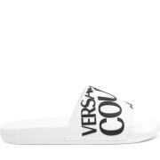 Witte Shelly Slippers Versace Jeans Couture , White , Dames