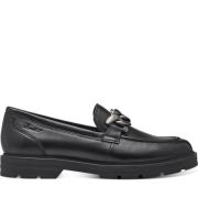 Zwarte Leren Gesloten Loafers Tamaris , Black , Dames