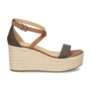 Bruine Wedge Espadrilles voor Vrouwen Michael Kors , Brown , Dames