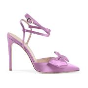 Paarse Satijnen Stiletto Pump Dee Ocleppo , Purple , Dames