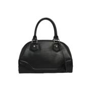 Pre-owned Leather handbags Louis Vuitton Vintage , Black , Dames