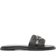 Zwarte Slide Slippers voor Vrouwen Michael Kors , Black , Dames