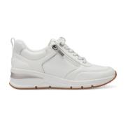 Witte Zilveren Sneakers Vrouwen Volwassen Tamaris , White , Dames