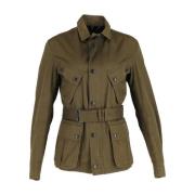 Pre-owned Polyester outerwear Burberry Vintage , Green , Dames