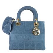 Pre-owned Fabric dior-bags Dior Vintage , Blue , Dames