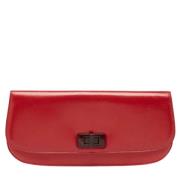 Pre-owned Leather clutches Prada Vintage , Red , Dames