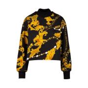 Sweatshirt met print en riem Versace Jeans Couture , Black , Dames