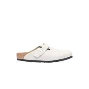 Geëtste Leren Muiltjes Birkenstock , White , Heren