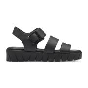 Zwarte Casual Platte Sandalen Vrouwen s.Oliver , Black , Dames