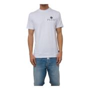 Casual Katoenen T-Shirt Philipp Plein , White , Heren