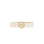 Hoge taille riem met gouden logo Elisabetta Franchi , Yellow , Dames