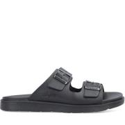 Open Slippers Rieker , Black , Heren