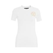 Witte Crewneck T-shirts en Polos met Logo Print Versace Jeans Couture ...