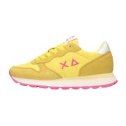 Gele Ally Solid Nylon Sneakers Sun68 , Yellow , Dames