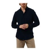 Heren Casual Shirt Melange Pique Dstrezzed , Blue , Heren