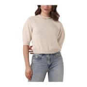 Fleur Dames Tops T-shirts Knit-ted , Beige , Dames