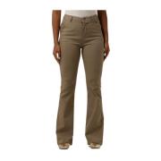 Taupe Flared Broek Minus , Beige , Dames