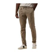 Taupe Katoenen Broek 842 Sportcord Profuomo , Beige , Heren