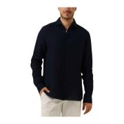 Heren Linnen X-Cutaway Shirt Profuomo , Blue , Heren