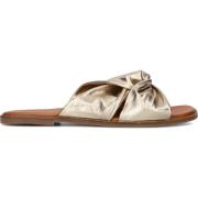 Gouden Slippers voor Stijlvolle Zomerdagen Lina Locchi , Yellow , Dame...