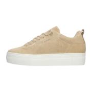 Beige Suede Low-Top Sneakers Red Rag , Beige , Dames