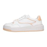 Lage Sneakers met Roze Accenten Twinset , White , Dames