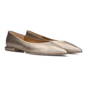 Bronze Ballerina Flats Stefano Lauran , Brown , Dames